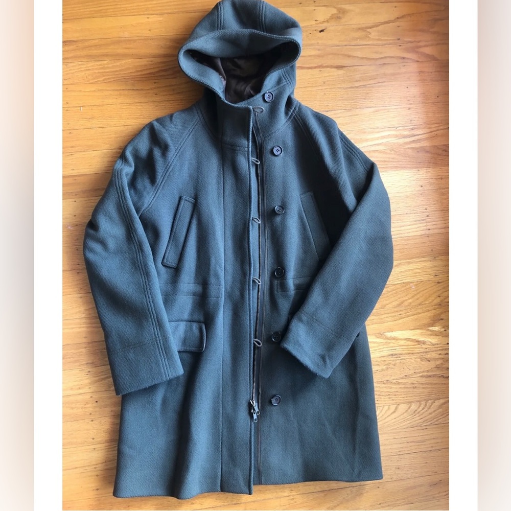 J crew duffle coat olive wool 8